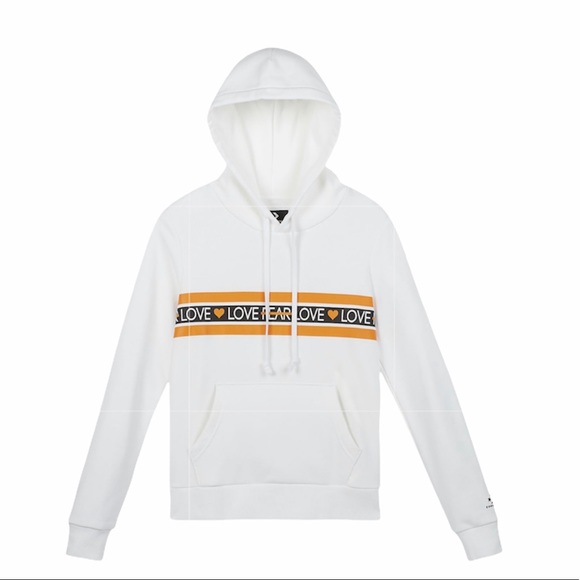 💖MEGA SALE💖 Converse Women's Love the Progress Print Hoodie 10020576-a01 - Picture 2 of 7